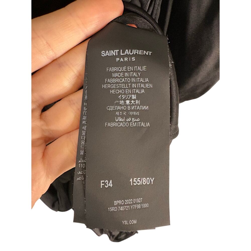 Saint Laurent Hooded Dress Halter Maxi Evening Formal Statement Party Runway Sz0 - Picture 11 of 12